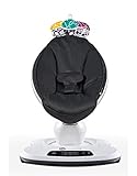 4moms Babywippe mamaRoo4 Babyschaukel elektrisch mit Musik automatische Schaukelwippe mit Spielbogen, schwarz