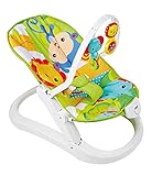 Fisher-Price CMR20 Rainforest Kompakt Wippe Babysitz mit Rasseln und sanften Schwingungen zusammenklappbar Babyerstausstattung, ab 0 Monaten