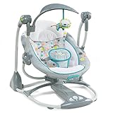 Ingenuity, Ridgedale 2 in 1 Babyschaukel und -sitz, zusammenklappbar, mit Vibrationen, 5 Schaukelgeschwindigkeiten, mehr als 8 Melodien und Lautstrkeregler